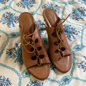 Gianni Bini Brown Lace Up Heel